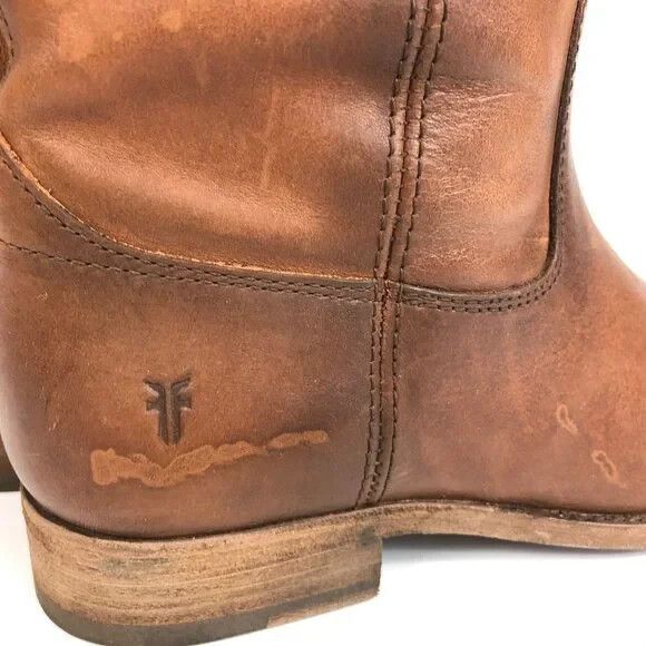 Frye Melissa 2 Leather Boots Womens Brown Riding Equestrian 3475449 - Picture 4 of 13